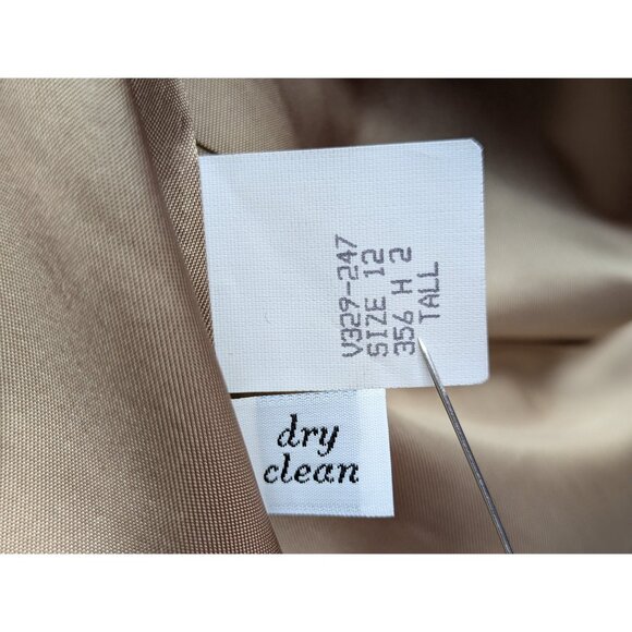 VTG Pendleton 100% Wool Blazer Size 12 Tall Academia Preppy Check Tweed Beige - Picture 16 of 16